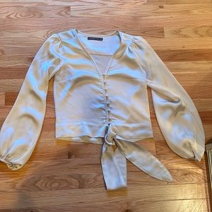 Abercrombie and Fitch taupe blouse